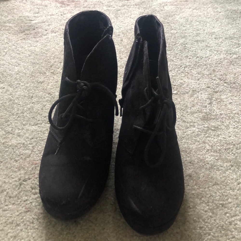 Merona Black Wedge Booties
